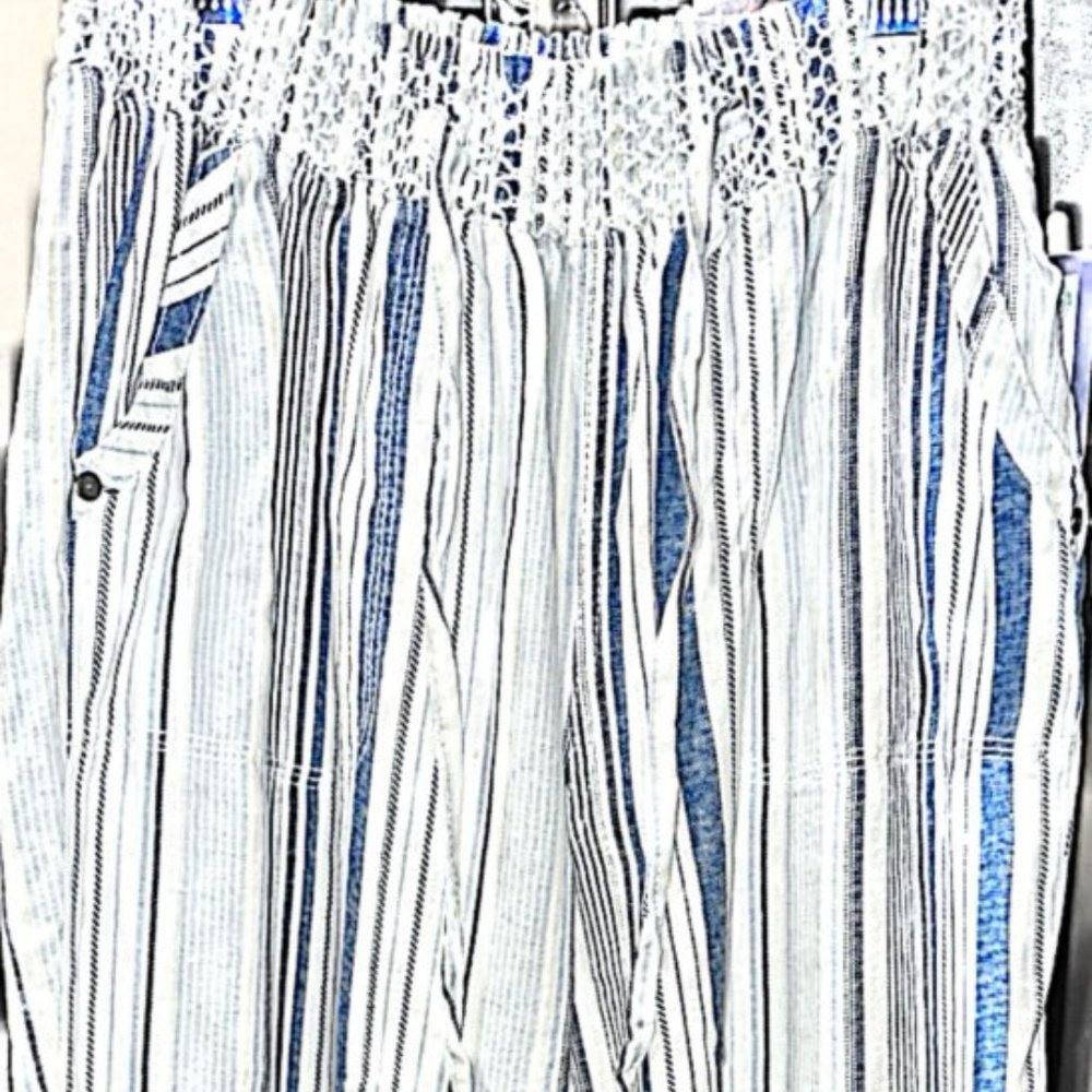 Blue & White Long Pants